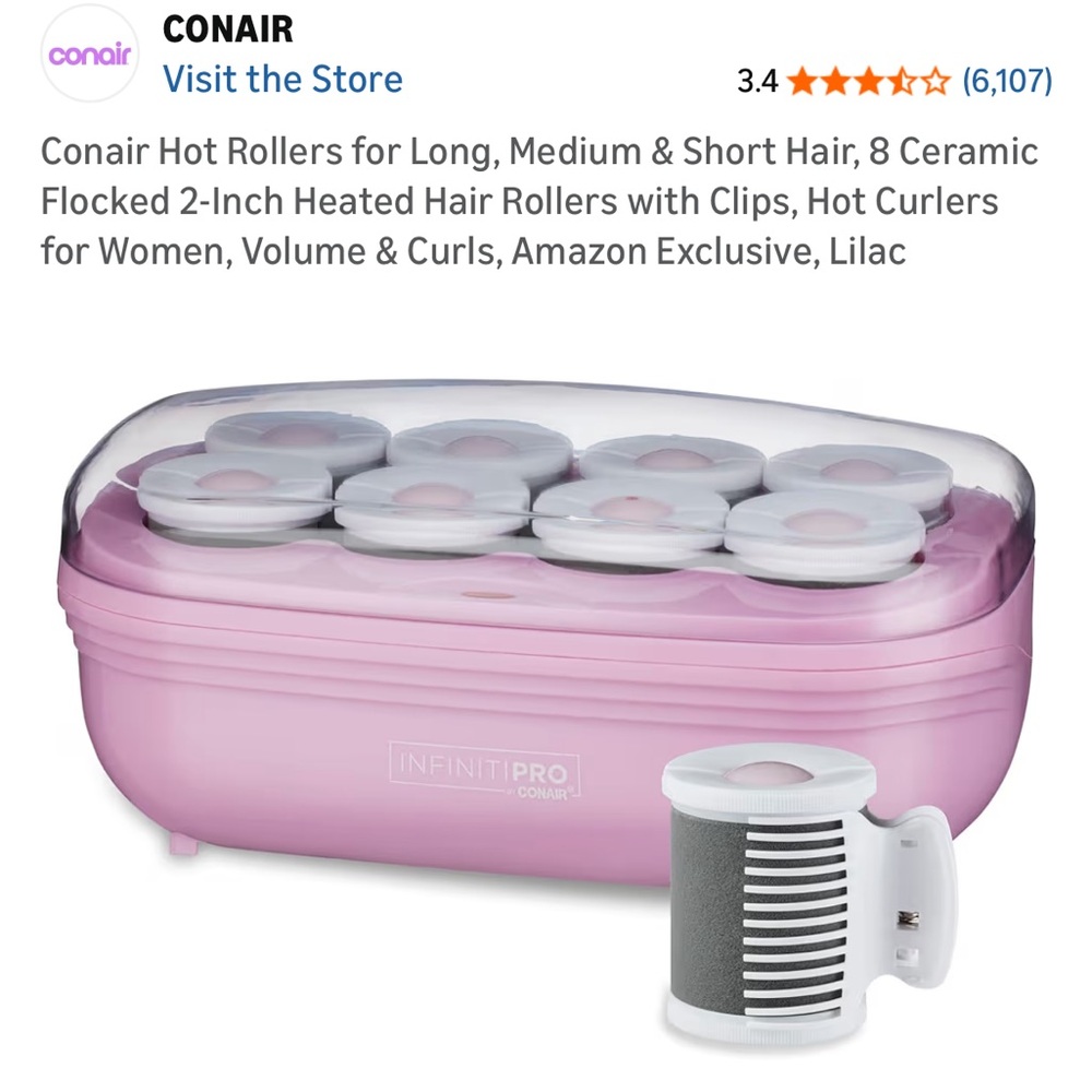 Conair Hot Rollers heated rollers 2 inch